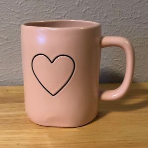 New Rae Dunn pale pink Heart Valentines mug